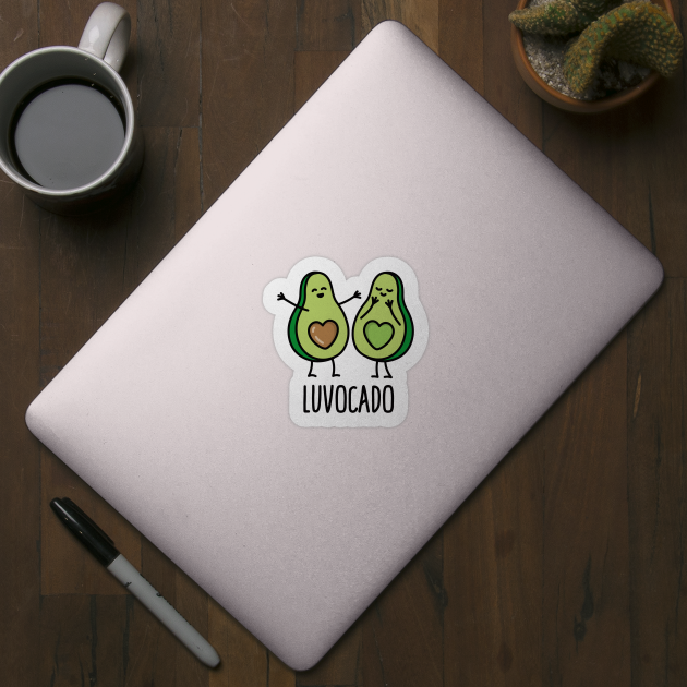 Luvocado love luv Kawaii cute avocado gift idea by LaundryFactory